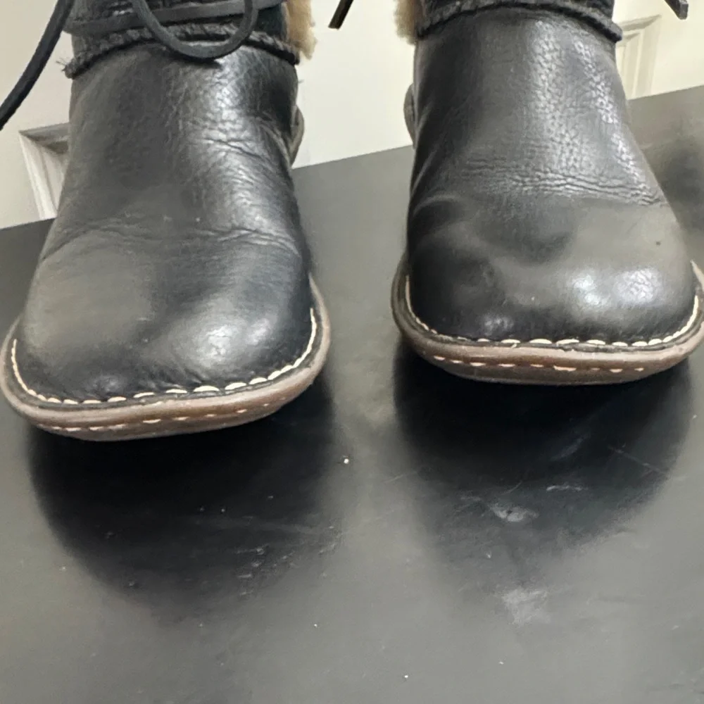 UGG Black and Tan Winter Boots